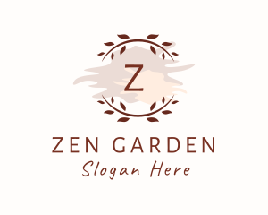 Natural Garden Wreath logo design