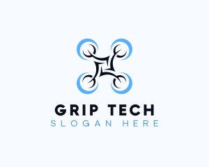 Drone Flying Tech logo design