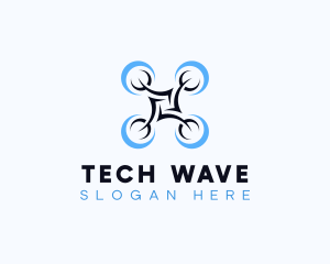 Drone Flying Tech logo design