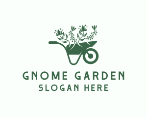 Landscaping Garden Wheelbarrow logo design