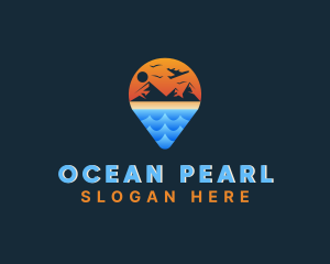 Ocean Mountain Travel logo design