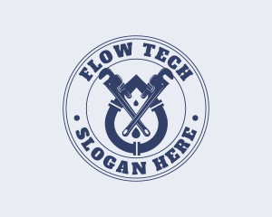 Plumbing Pipe Wrench logo design