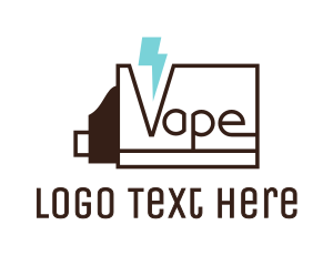Vape - Electric Lightning Vape logo design