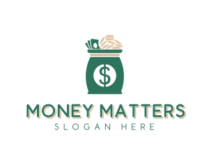 Dollar Money Bag logo design