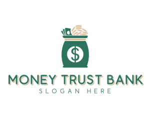 Dollar Money Bag logo design