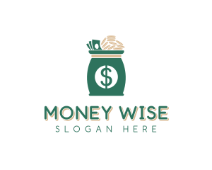 Dollar Money Bag logo design