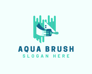 Paint Brush Home Renovation logo design