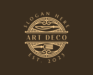 Art Deco Retro Restaurant logo design