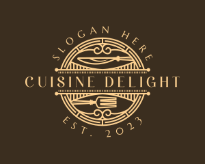 Art Deco Retro Restaurant logo design