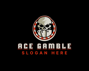 Skull Casino Gambling logo design