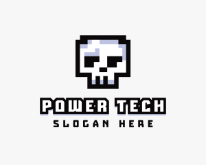 Pixel Skull Arcade  Logo