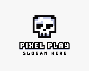 Pixel Skull Arcade  logo