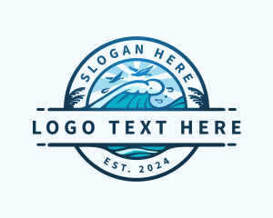 Wave Beach Ocean logo