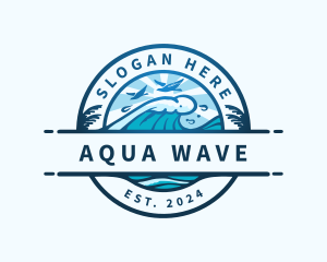 Wave Beach Ocean logo