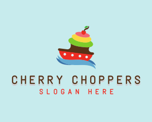 Sweet Cupcake Ship logo design