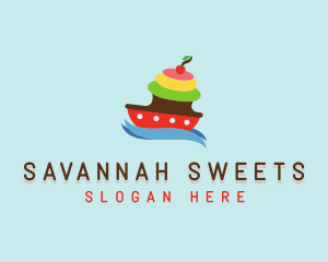 Sweet Cupcake Ship logo design