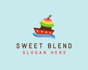 Sweet Cupcake Ship logo design