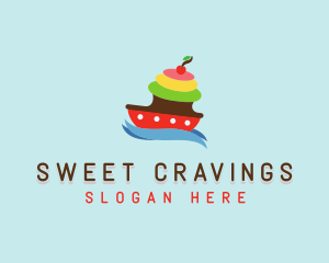 Sweet Cupcake Ship logo design