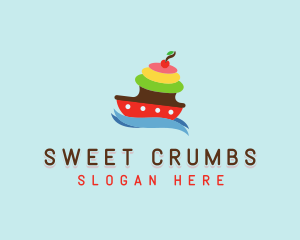 Sweet Cupcake Ship logo design