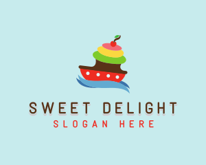 Sweet Cupcake Ship logo design