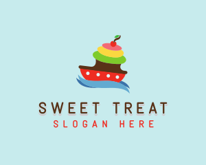 Sweet Cupcake Ship logo design