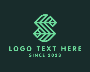 Green Leaf Letter S logo