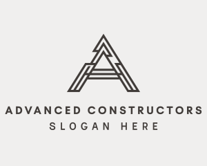 Architect Structure Builder Letter A logo design