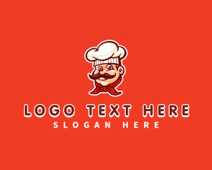 Mustache Chef Cook logo