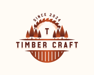 Sawmill Woodwork Tree logo design