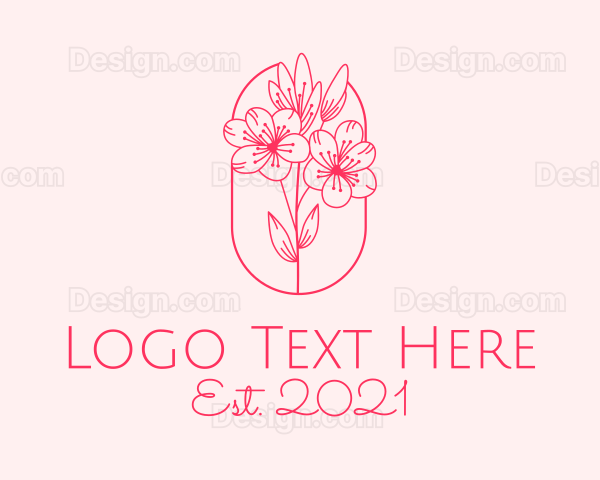 Pink Cherry Blossom Logo