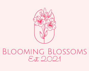 Pink Cherry Blossom  logo design