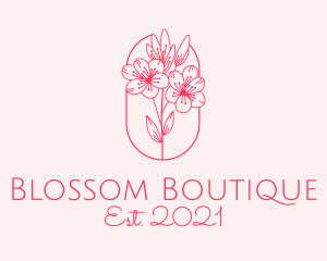 Pink Cherry Blossom  logo design