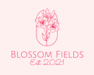 Pink Cherry Blossom  logo design