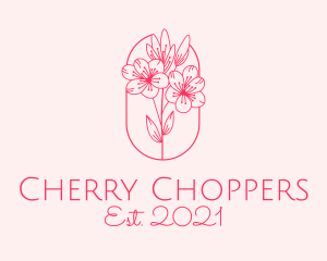 Pink Cherry Blossom  logo design