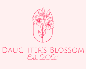 Pink Cherry Blossom  logo design