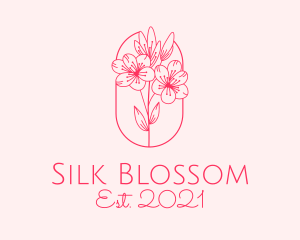 Pink Cherry Blossom  logo design