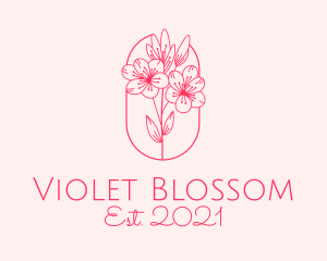 Pink Cherry Blossom  logo design