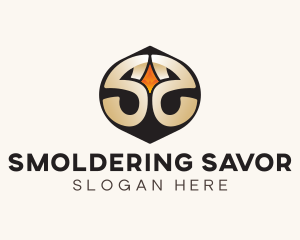 Modern Gold Letter S logo design