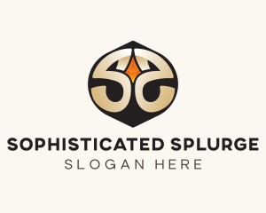 Modern Gold Letter S logo design