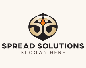 Modern Gold Letter S logo design