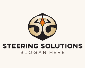 Modern Gold Letter S logo design