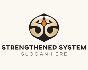 Modern Gold Letter S logo design