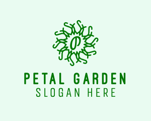 Organic Wreath Leaves Produce logo design