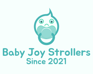 Teal Baby Pacifier logo design