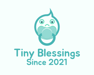 Teal Baby Pacifier logo design