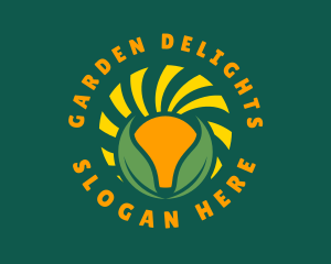 Garden Plant Sun logo design