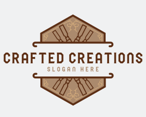 Chisel Woodworking Tools logo design