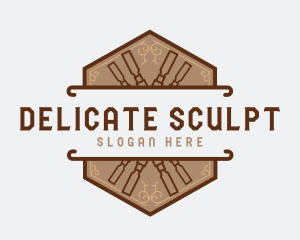 Chisel Woodworking Tools logo design