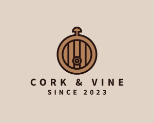 Alarm Clock Wine Barrel logo design