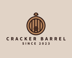 Alarm Clock Wine Barrel logo design